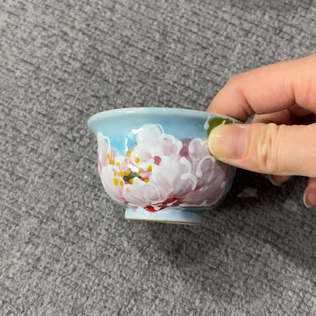 瓷片景德镇手绘高温釉下彩陶瓷茶具