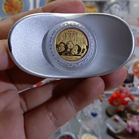 纯金2013熊猫1/4盎司金币 元宝