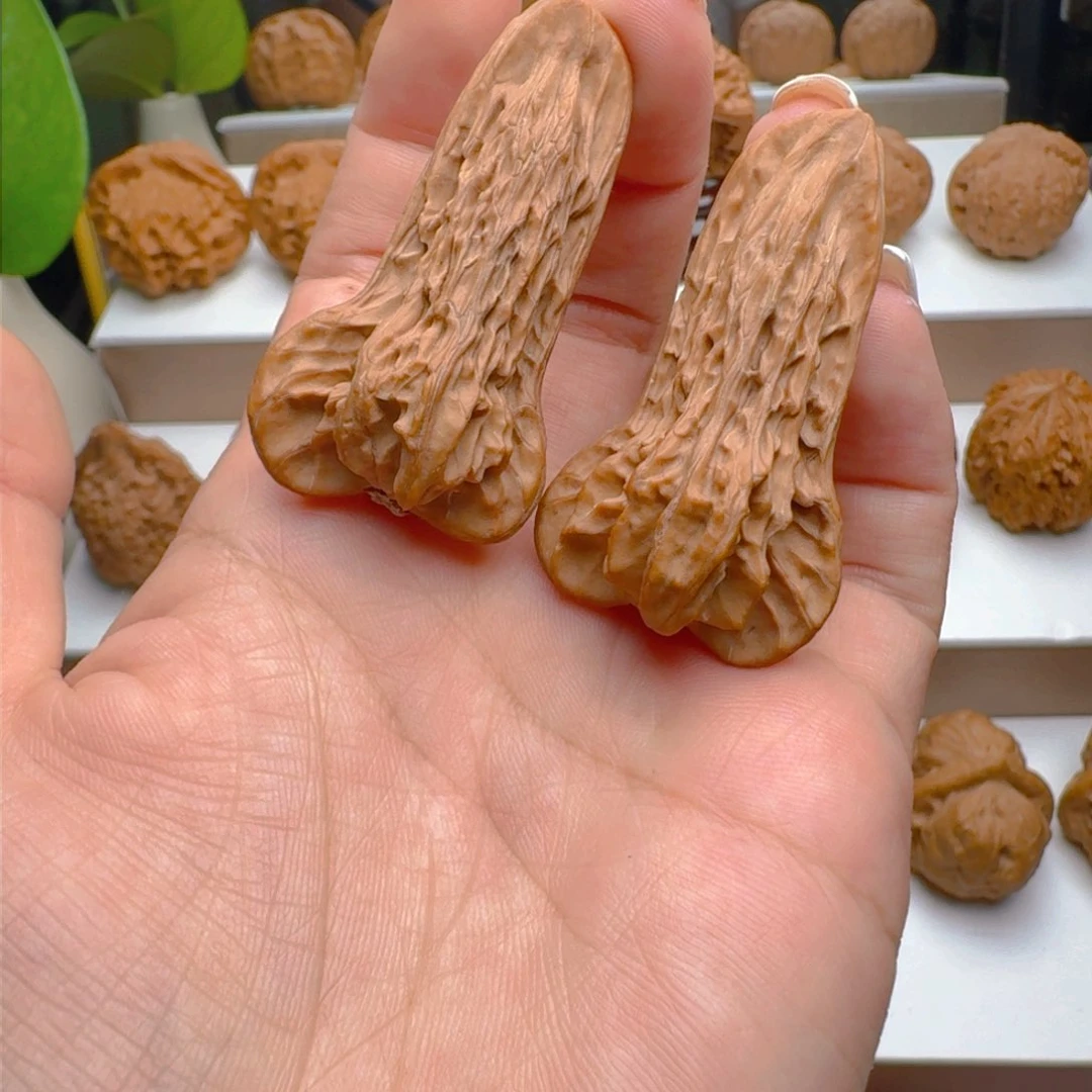 把件核桃盘山异型小金条