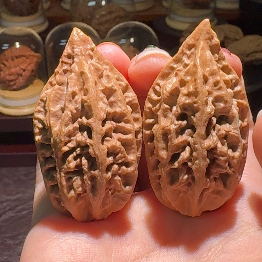 文玩核桃吊坠珊瑚柳叶