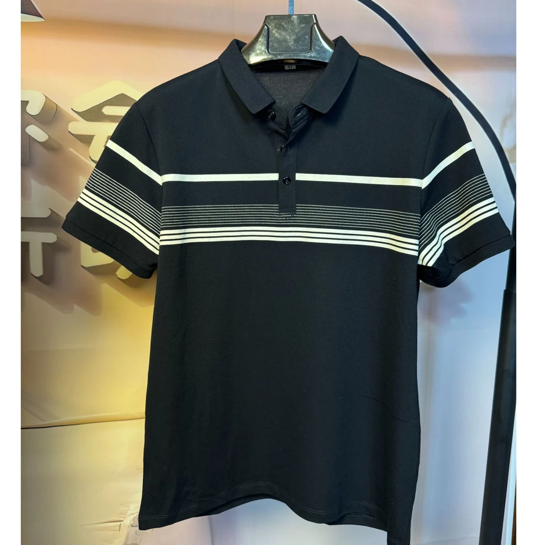 潮男时尚短袖（006 黑条纹）