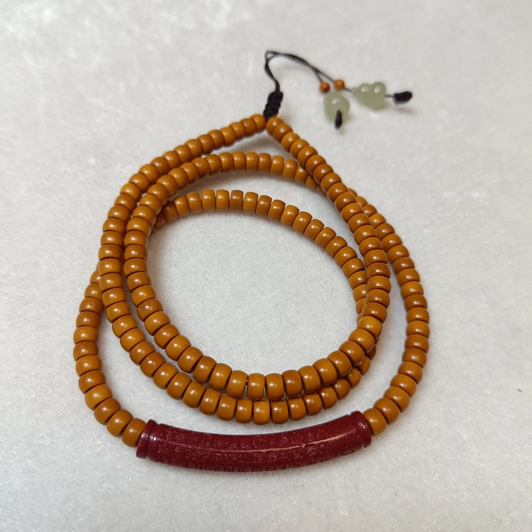 橄榄核直切桶珠项链脖挂手链多用款