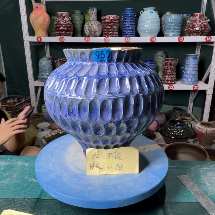 @***夏景德镇陶瓷花盆花器950