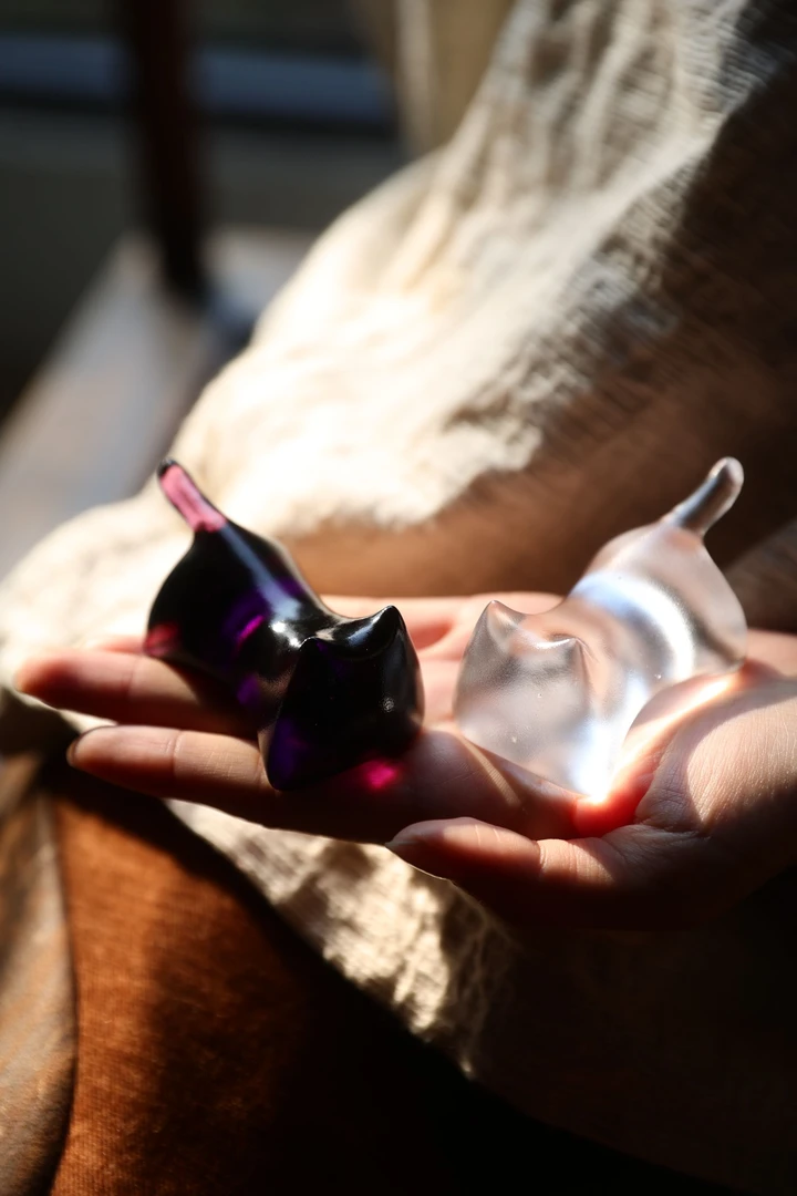 白塔 景德镇高温古法猫咪茶宠摆件