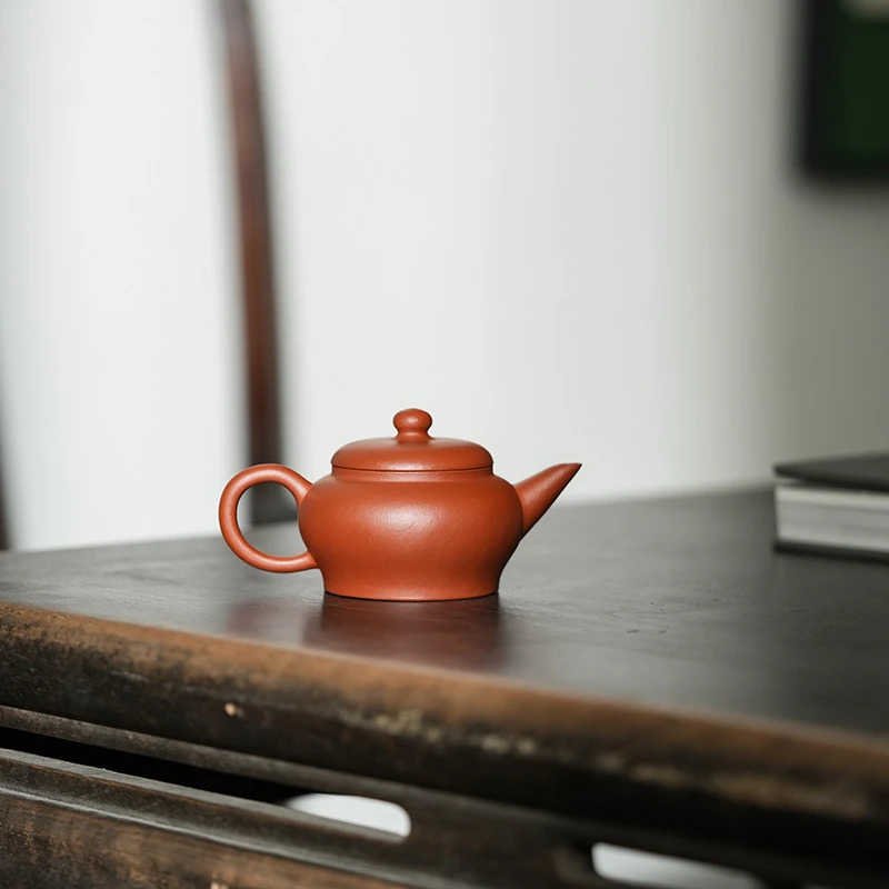 不完美变形的手工痕迹明显铁17%小煤窑朱泥30目100毫升宜兴紫砂壶