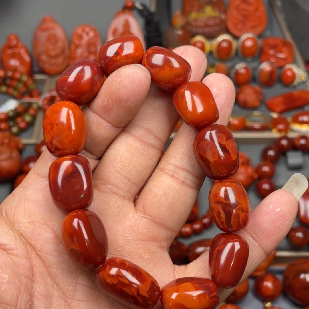 【闪购商品】南红玛瑙珠宝奇石未镶嵌单圈