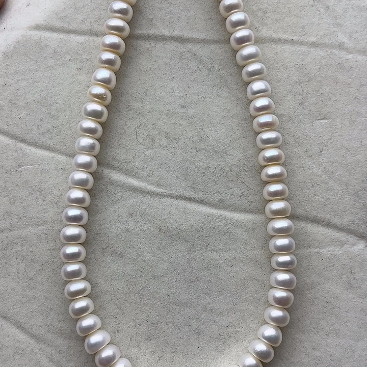 玛瑙/玉髓未镶嵌珠宝半成品半条9mm左右珍珠算盘珠（拍2发1）