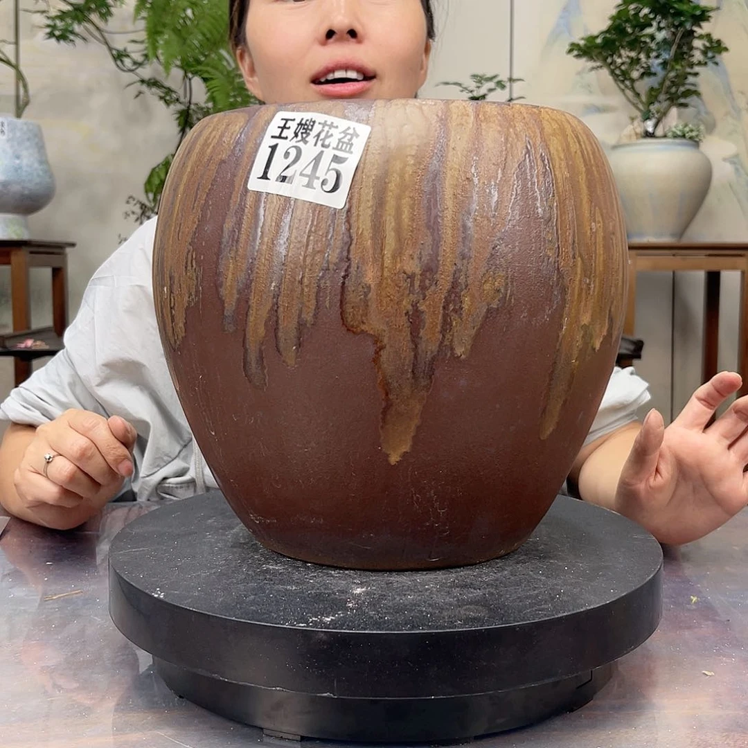 紫砂花盆王嫂花盆直播0603-1245 高23口20