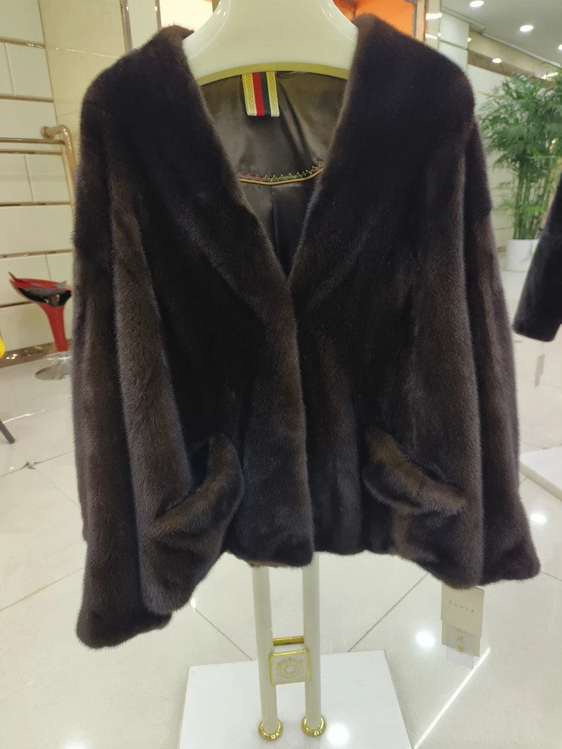 香云纱水貂皮大衣