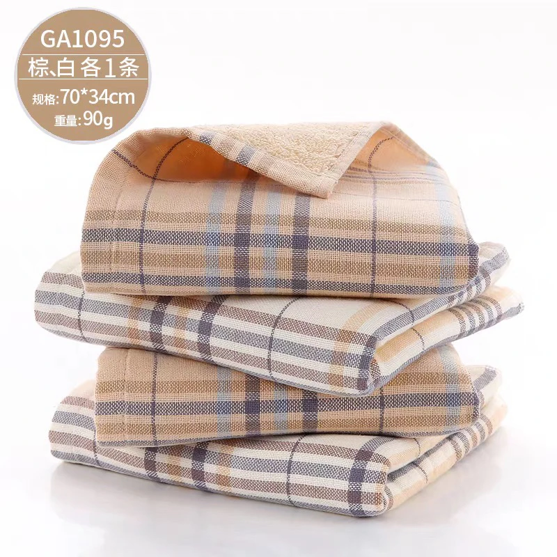 金号纯棉家用成人大人洗脸毛巾 全棉AB双层纱布毛圈面巾吸水透气