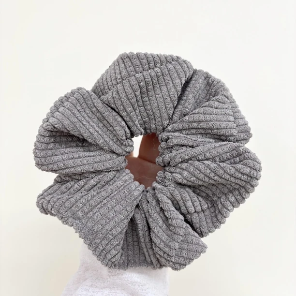 L016灰色肠圈重工款甜美风原创设计女日韩发圈发绳头饰精致