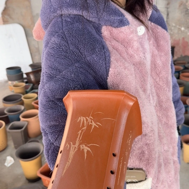 紫砂紫砂花盆口径