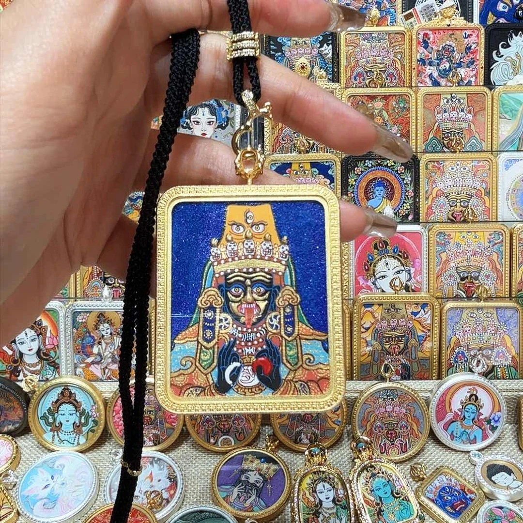 吊坠喜缘纯手绘唐卡非遗文化