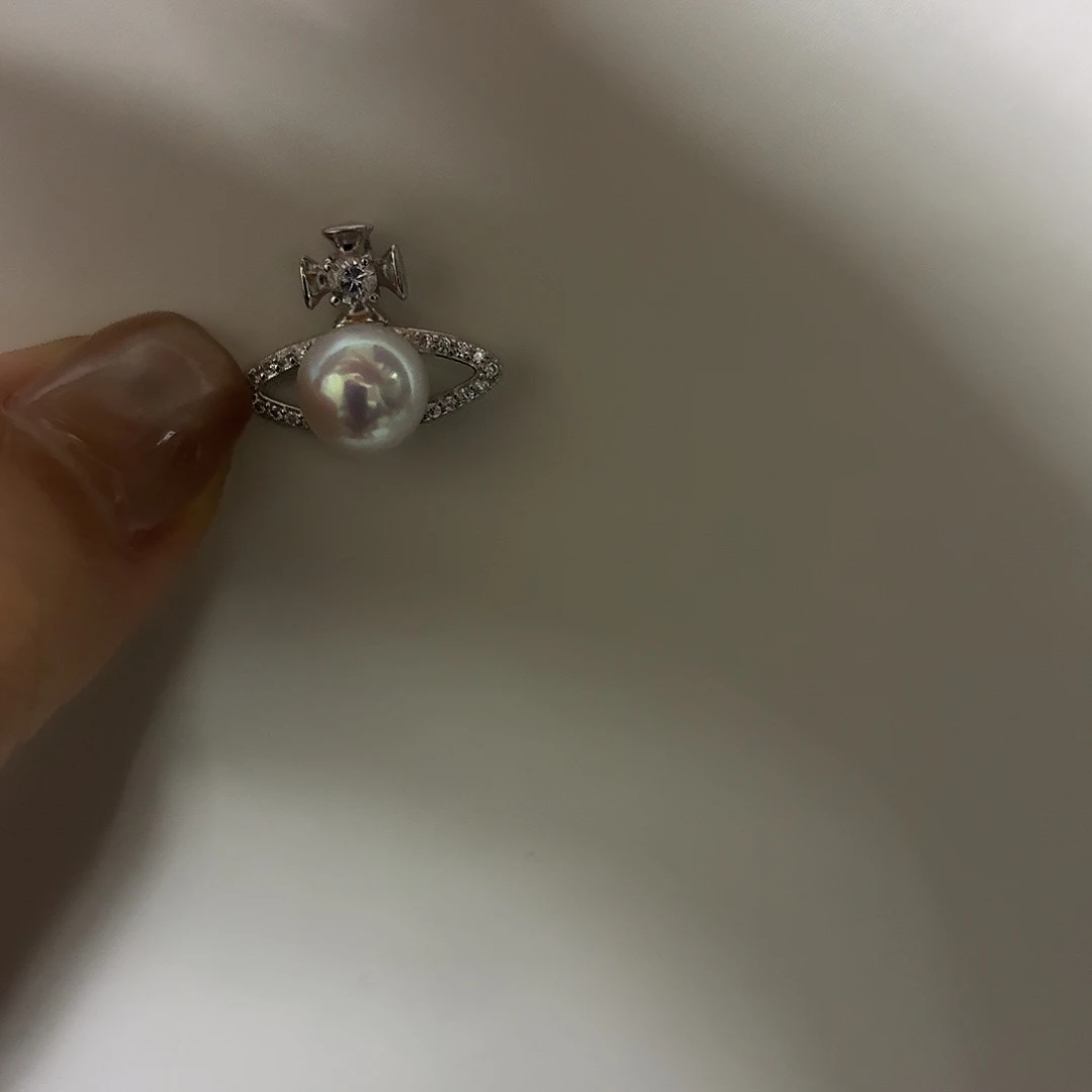 非金属8mm极光炫粉西太后吊坠