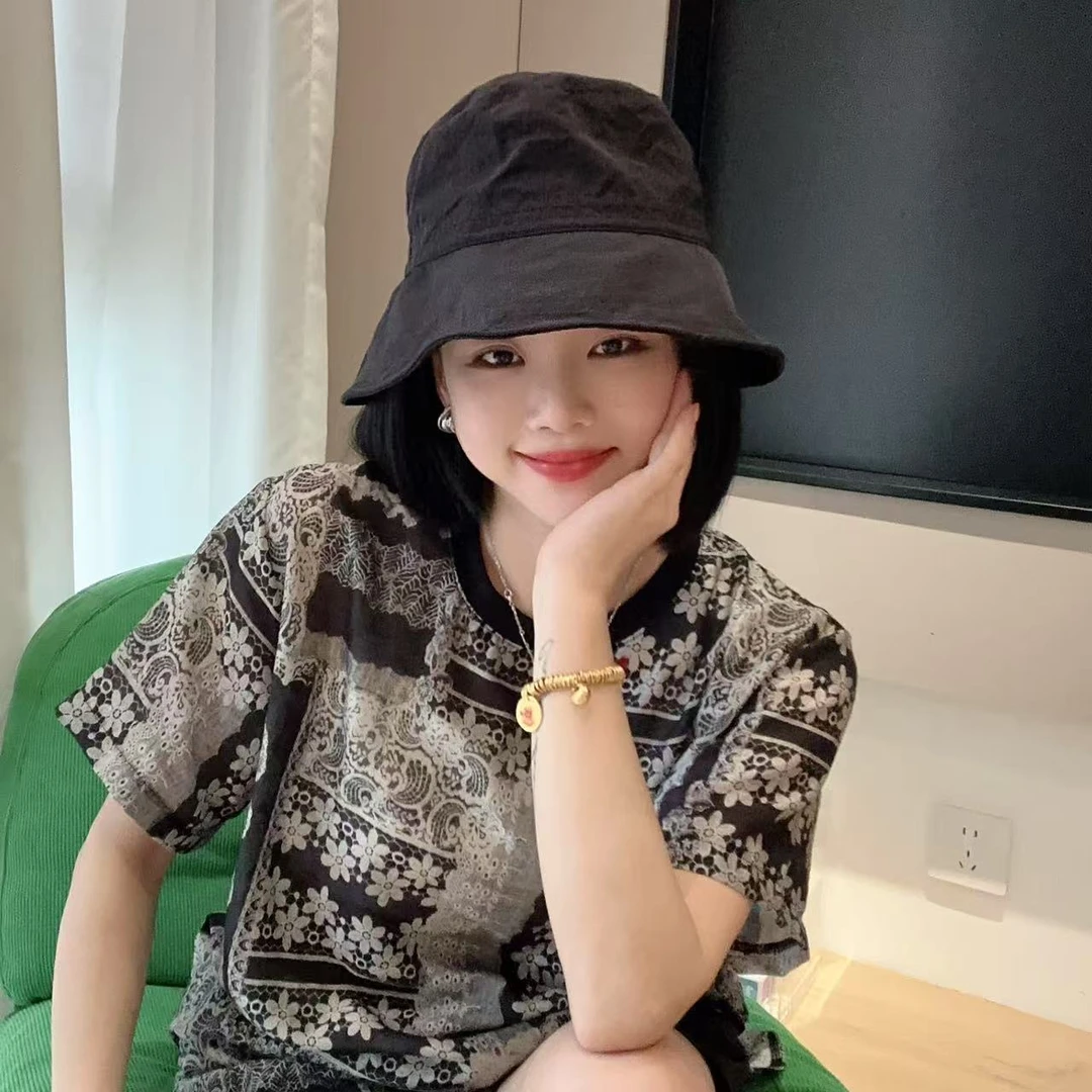 春夏蝴蝶结系带遮阳素颜渔夫帽5-3-31