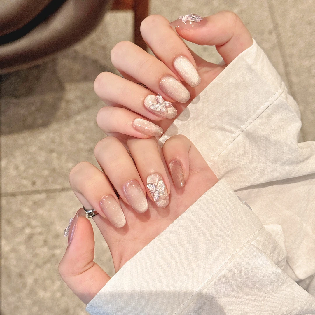 冰晶蝴蝶  UY轻奢纯手工穿戴甲