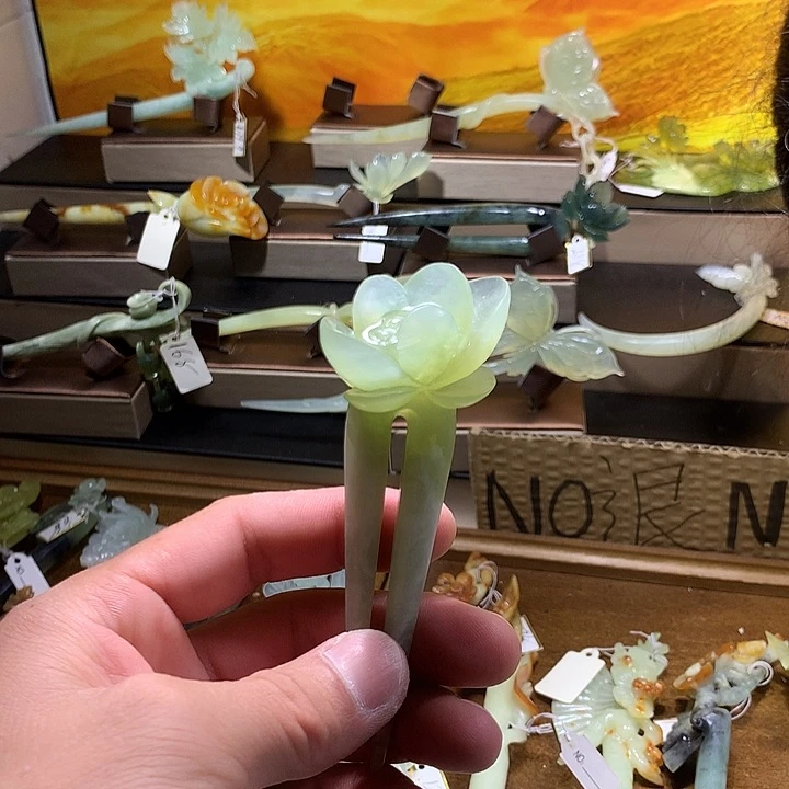 蛇纹石玉合金发饰14