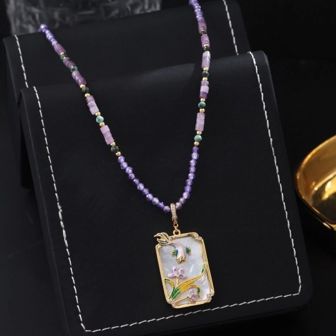 铜合金项链 气质时尚百搭精美坠链简约轻奢项链3700