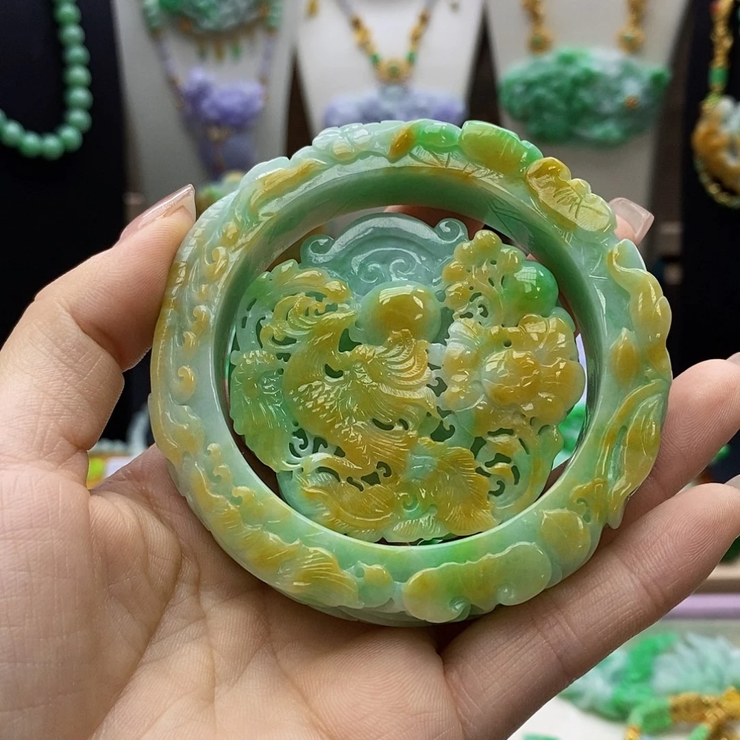 翡翠未镶嵌颈饰天然