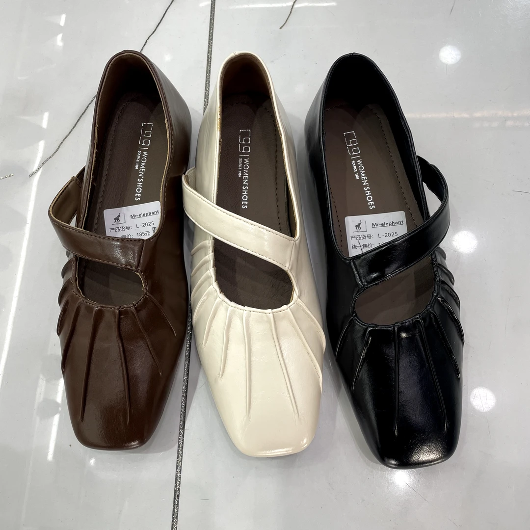 单鞋方头休闲时尚女士丁字扣玛丽珍鞋韩版低跟软底法式皮鞋