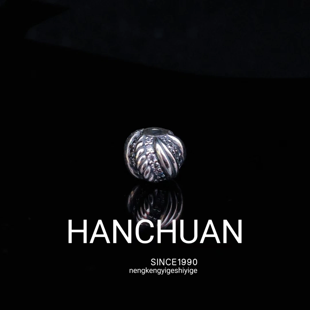 925银银制品 银色扭转珠尺寸10mm一个配饰