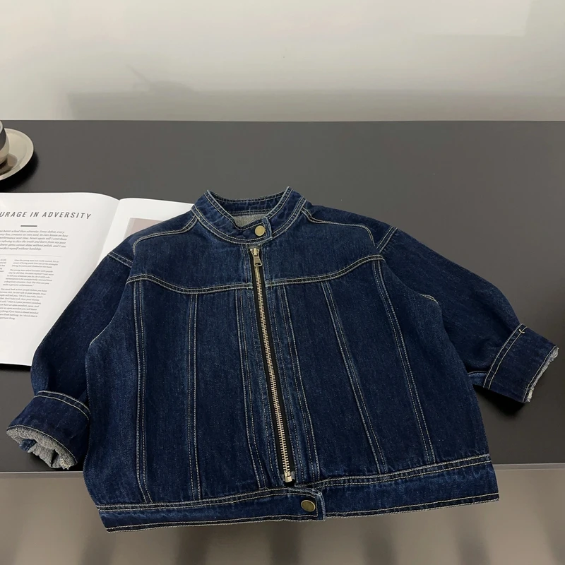 【高定牛仔外套】2025春儿童软牛仔外套男女新款韩版潮宝宝洋气