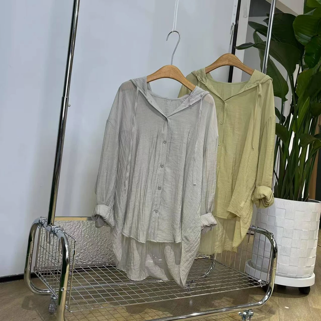 时尚宽松长袖防晒衫ZBS33165衣长80