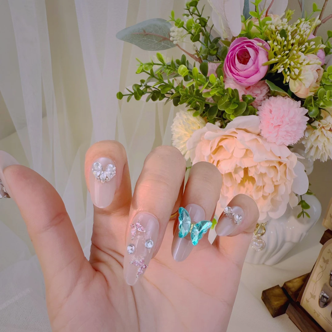 【三月美甲工作室】手工高级长款轻奢纯欲穿戴甲03