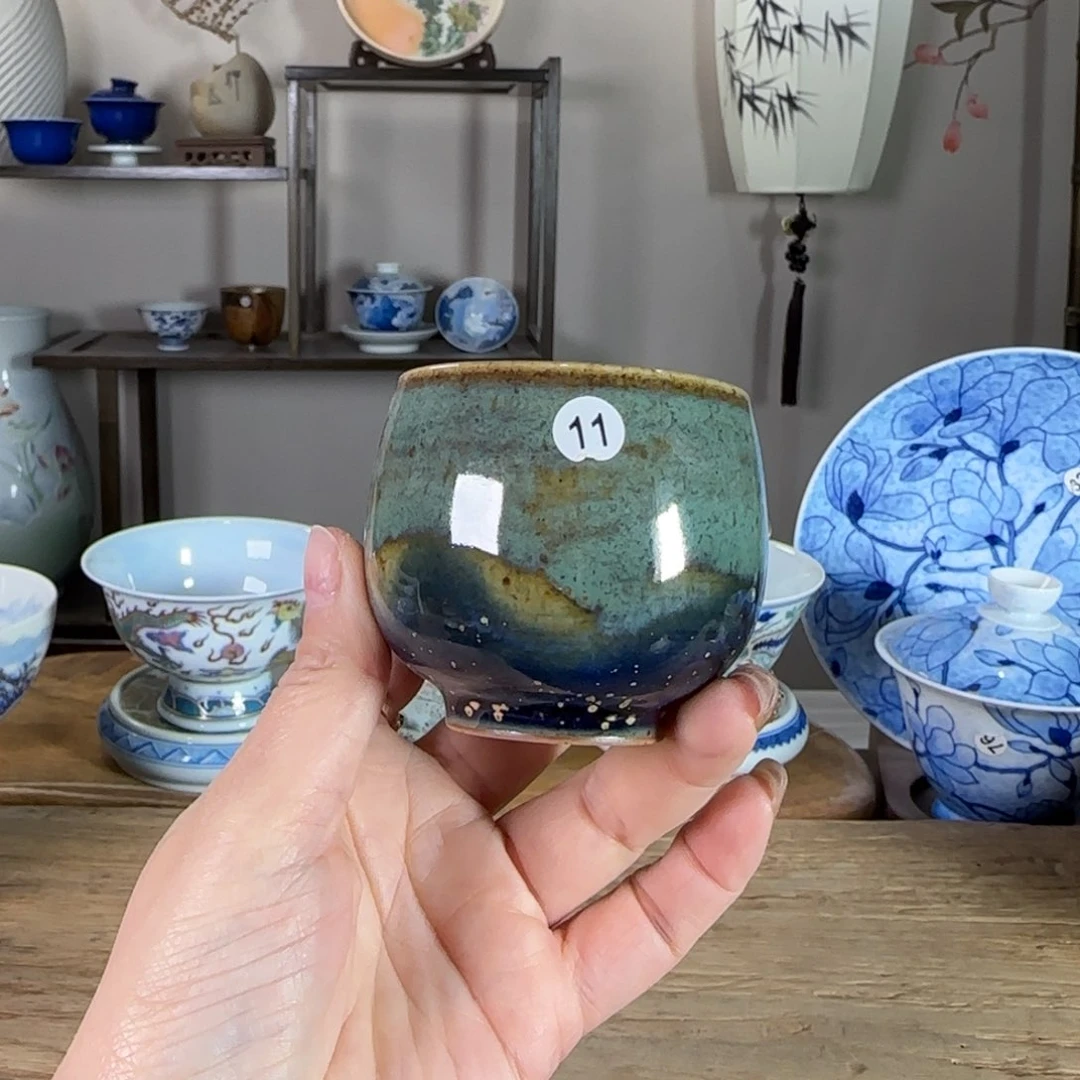 杯景德镇陶瓷柴烧多人