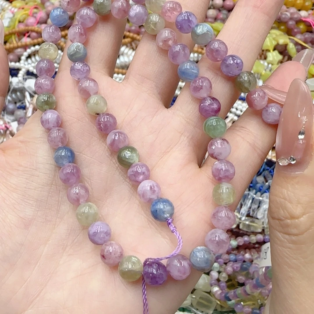 玛瑙/玉髓未镶嵌珠宝半成品彩云母一条卡6