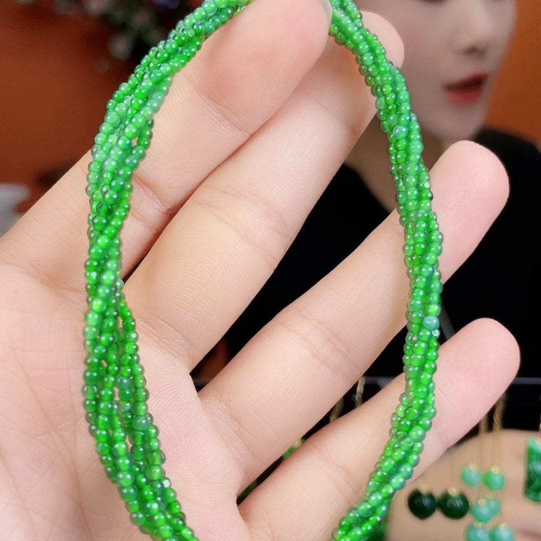 翡翠未镶嵌耳饰饰品