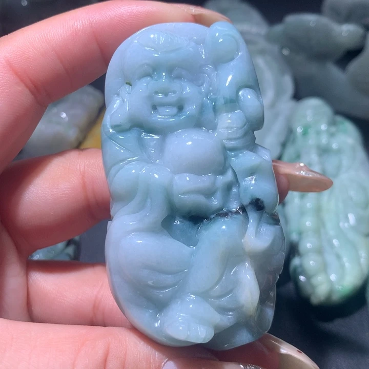 翡翠未镶嵌颈饰保真天然A货翡翠