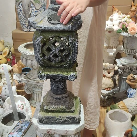 合成树脂氧化镁复古青苔宫灯