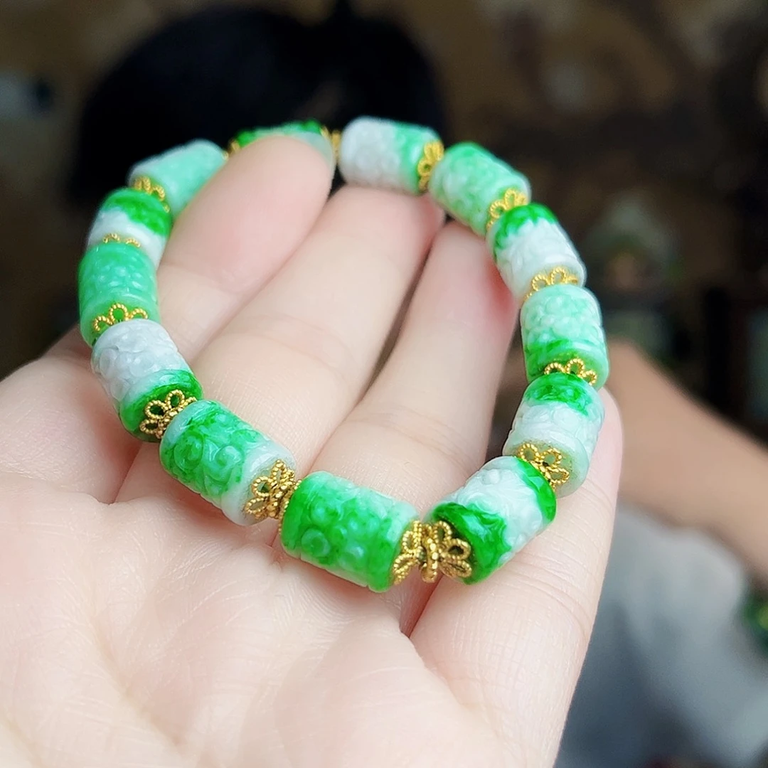 翡翠未镶嵌颈饰手链