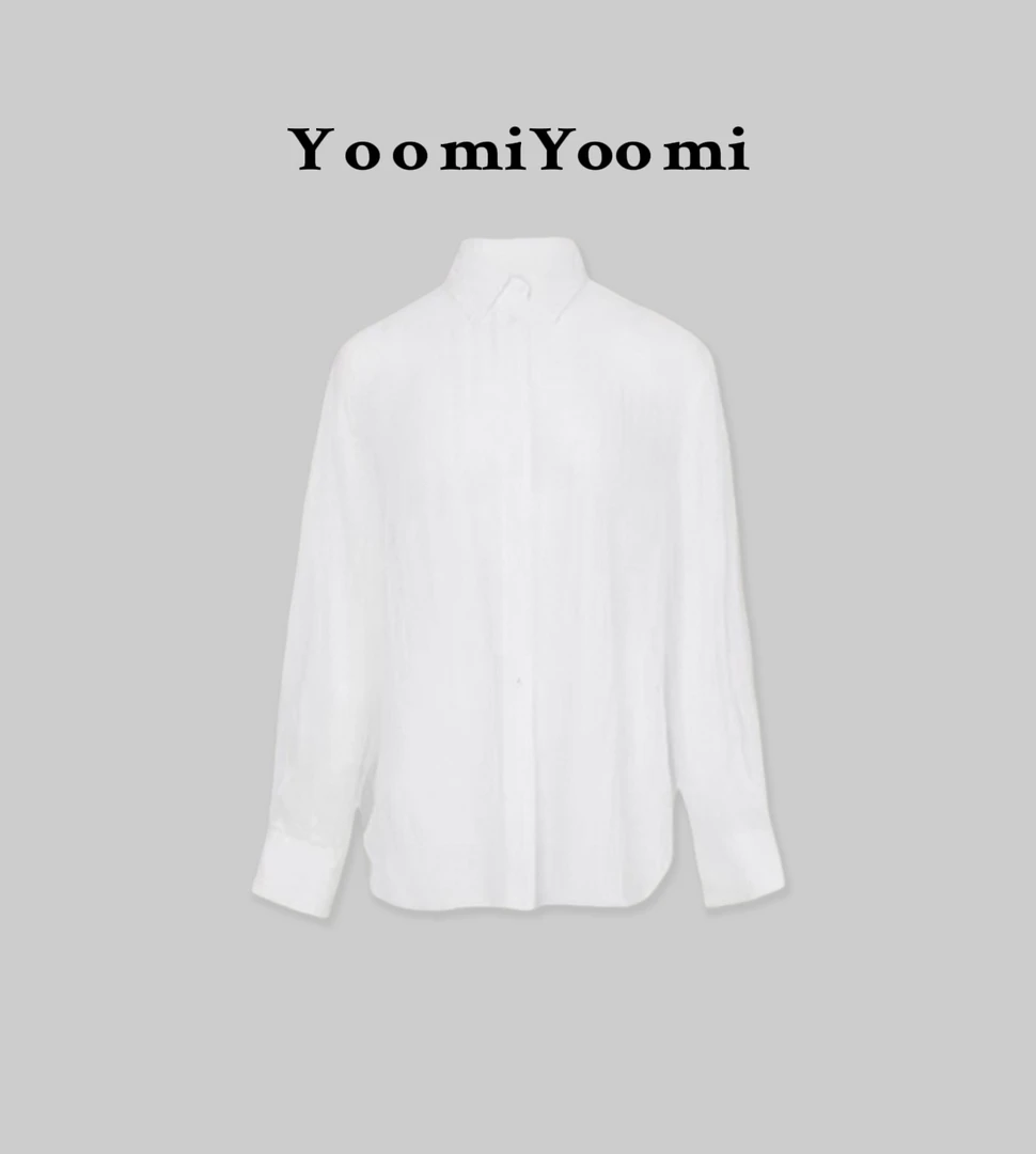 【油画栀子】时尚简约长袖百搭上衣衬衫SY0517