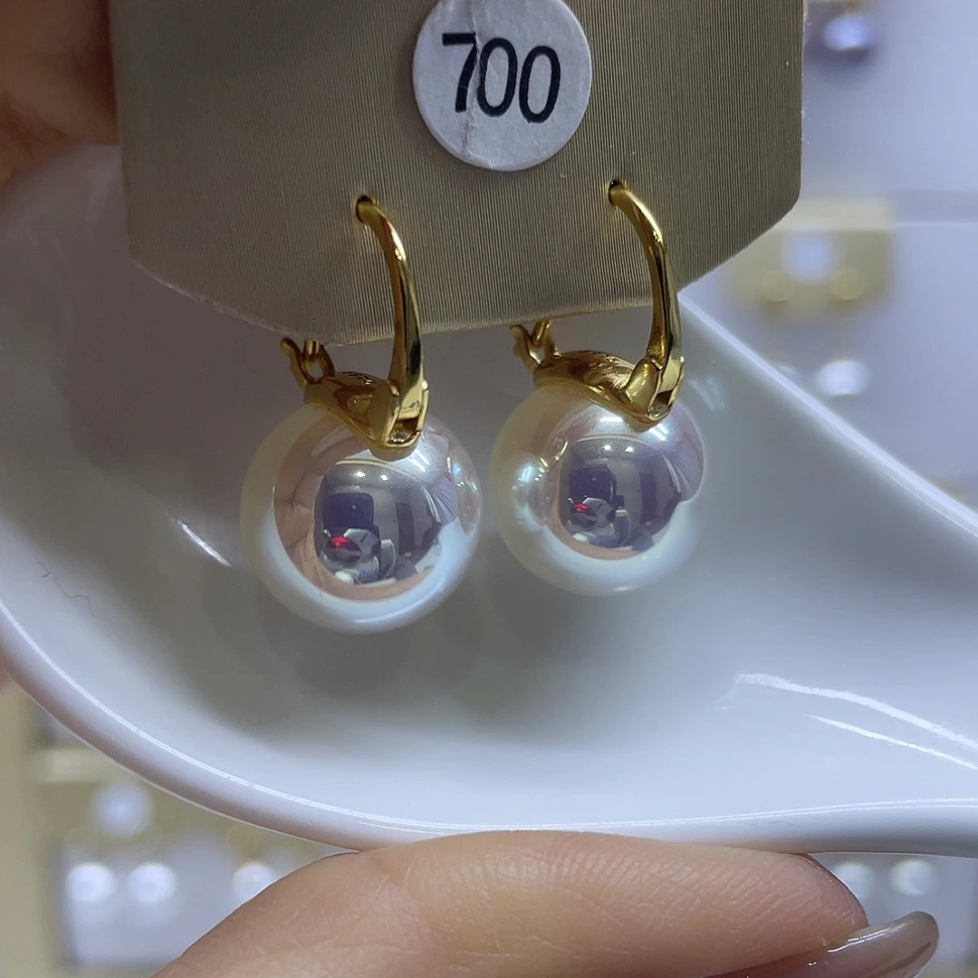 银S925镶嵌淡水珍珠耳饰