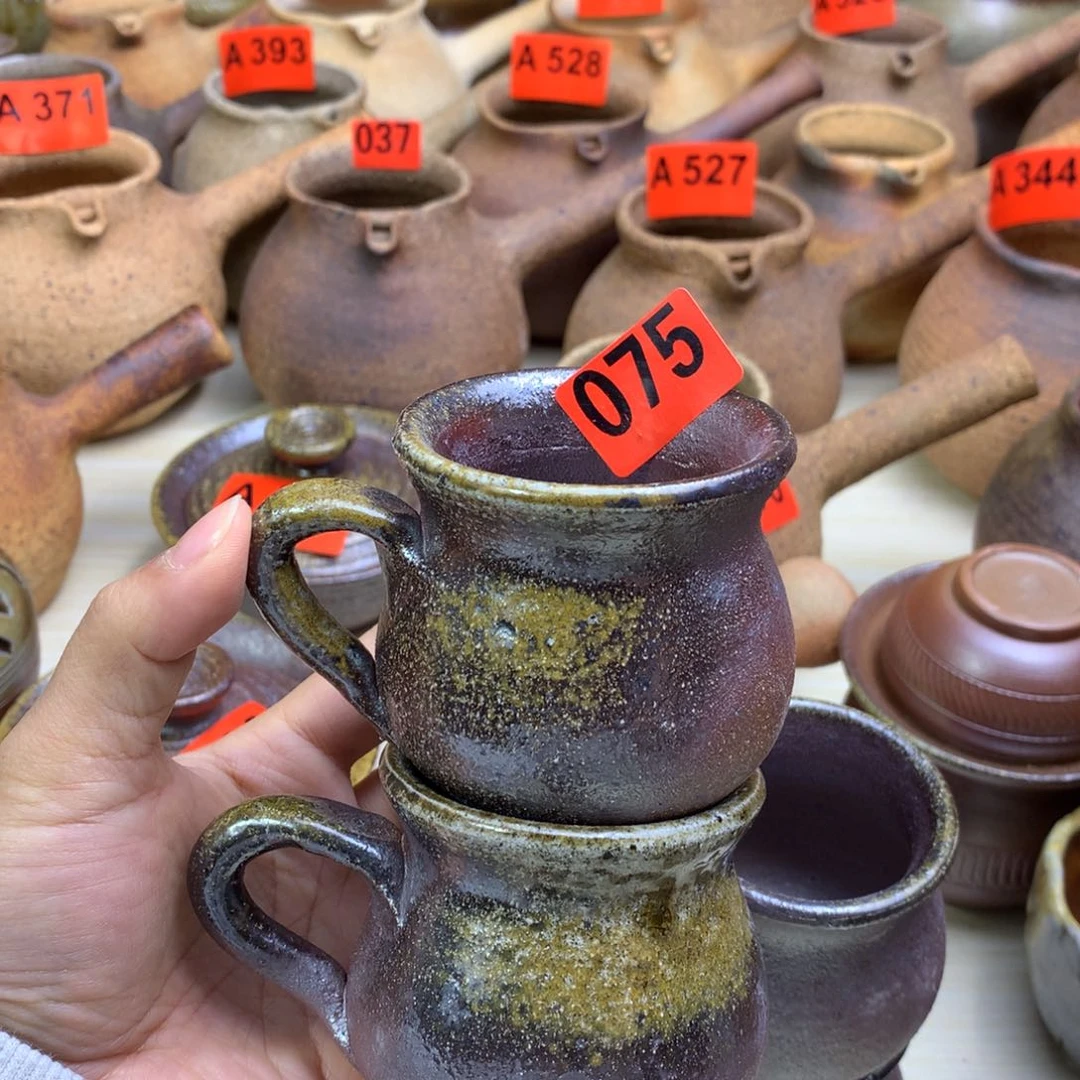 若*&柴烧粗陶小咖啡杯150毫升左右