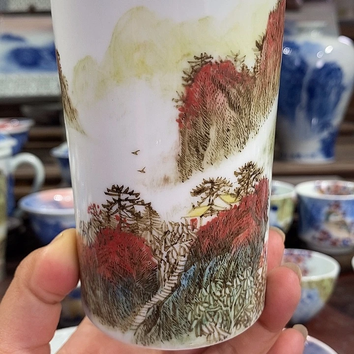 杯鹤*景德镇手工手绘陶瓷，高亮兴老师作品