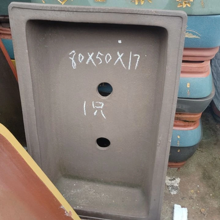 紫砂花盆80长方一只