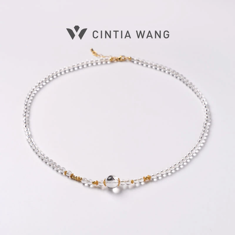 【勇气】星迪雅｜利姆利亚白水晶S925银镀金项链多样性发其一