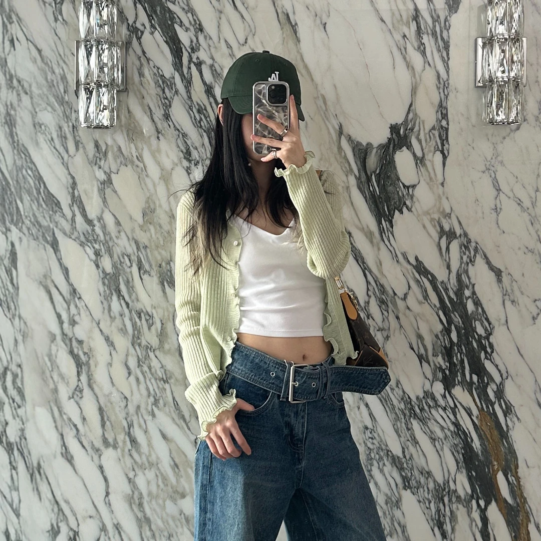 修身长袖开衫短款夏季薄款五一旅游出街衣服