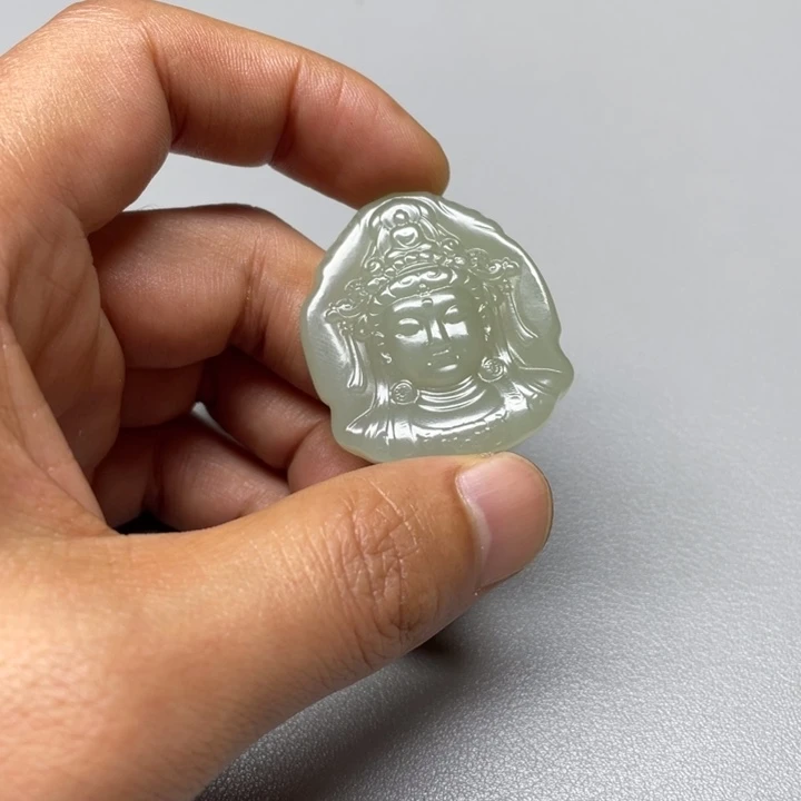 吊坠(不含链)未镶嵌和田玉安**茶