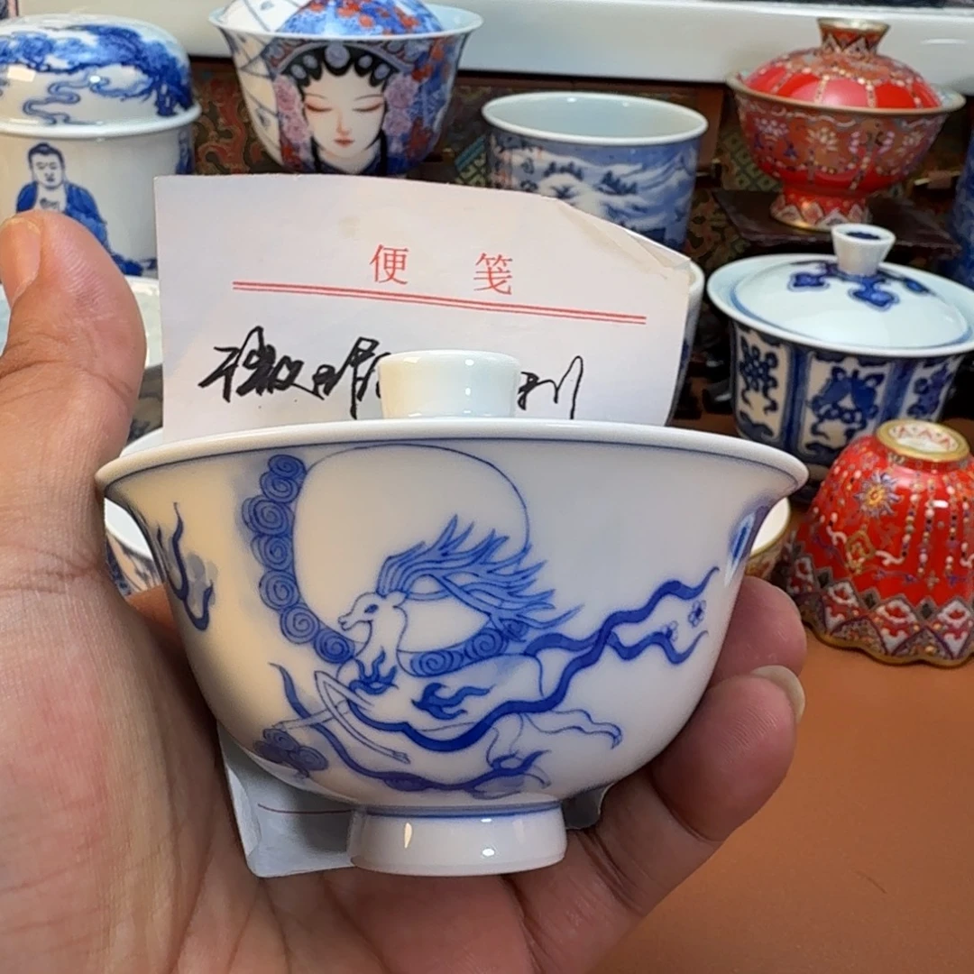 月***连杯子景德镇全手工手绘陶瓷