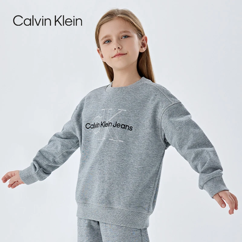 【官方旗舰】CK春秋休闲时尚套头儿童男童卫衣潮流时尚卫衣24C005