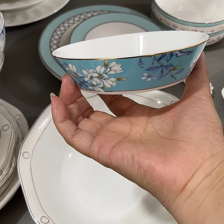 瓷片微瑕骨瓷碟水云间一个