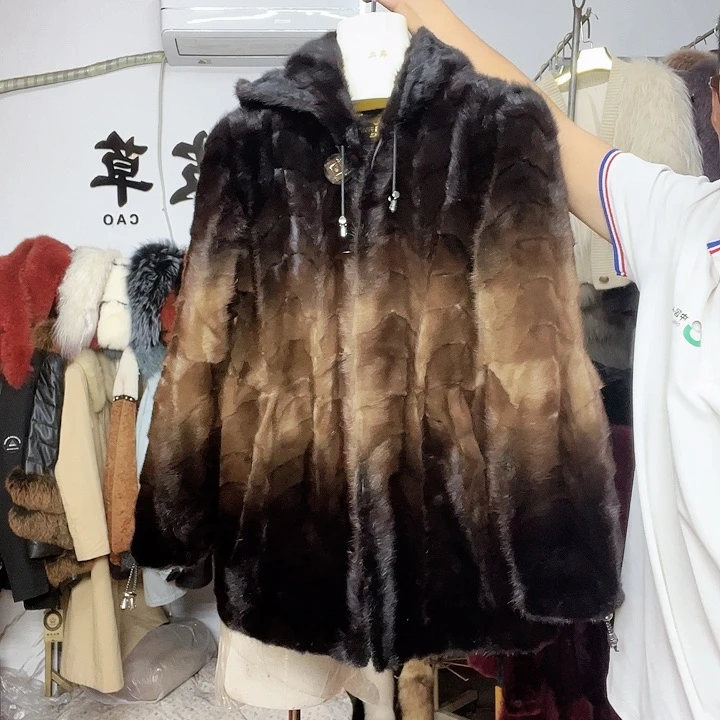 寒*商场断码拼貂衣服