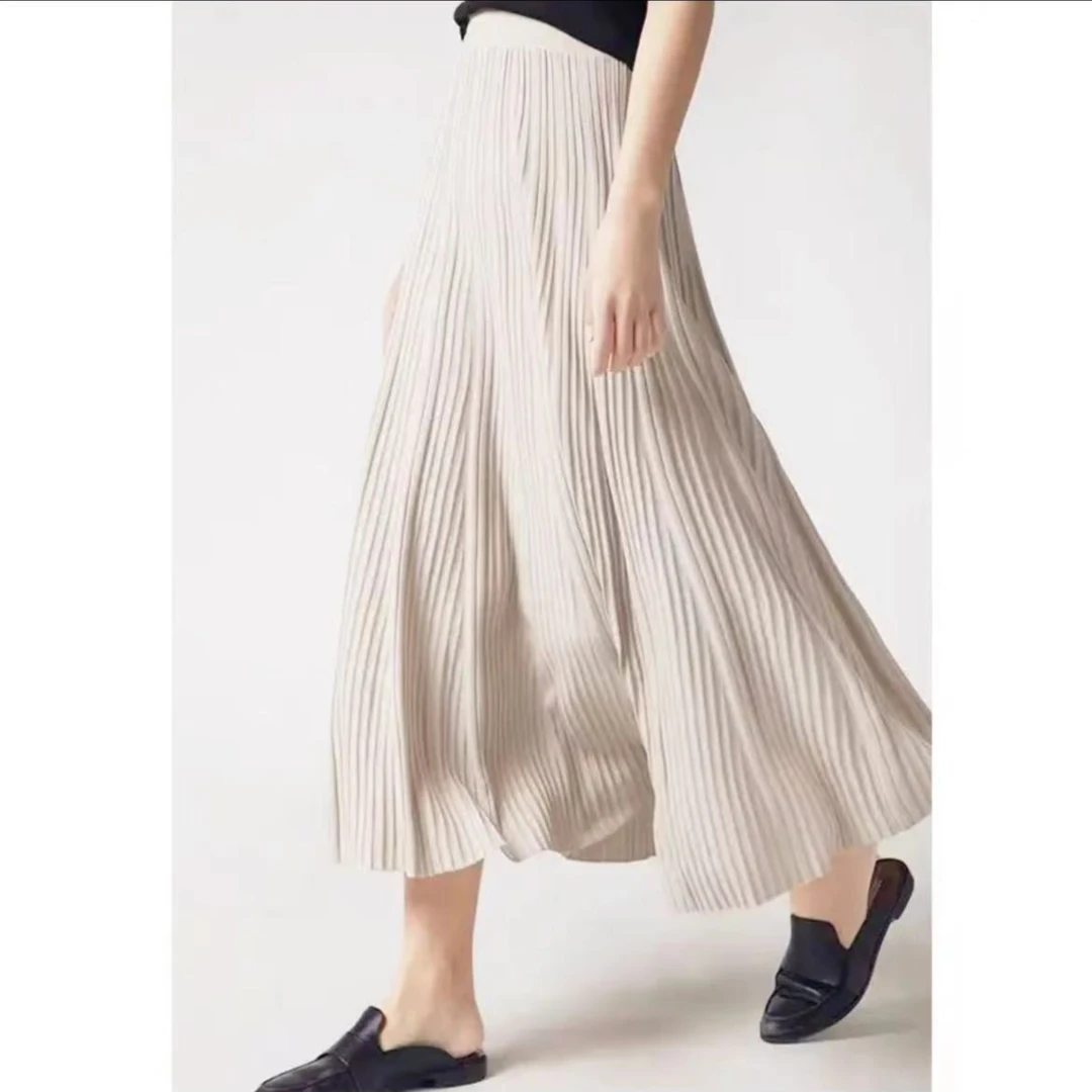 走路带风的大摆裙！！女士针织百褶半身裙遮肉显瘦QL2203