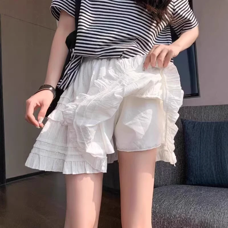 蓬蓬蛋糕裙短裙半身裙女夏季可爱防走光裙裤芭蕾风高腰显瘦A字裙