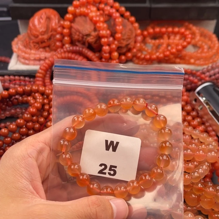 南红玛瑙未镶嵌多样性发货默认微瑕称重9mm