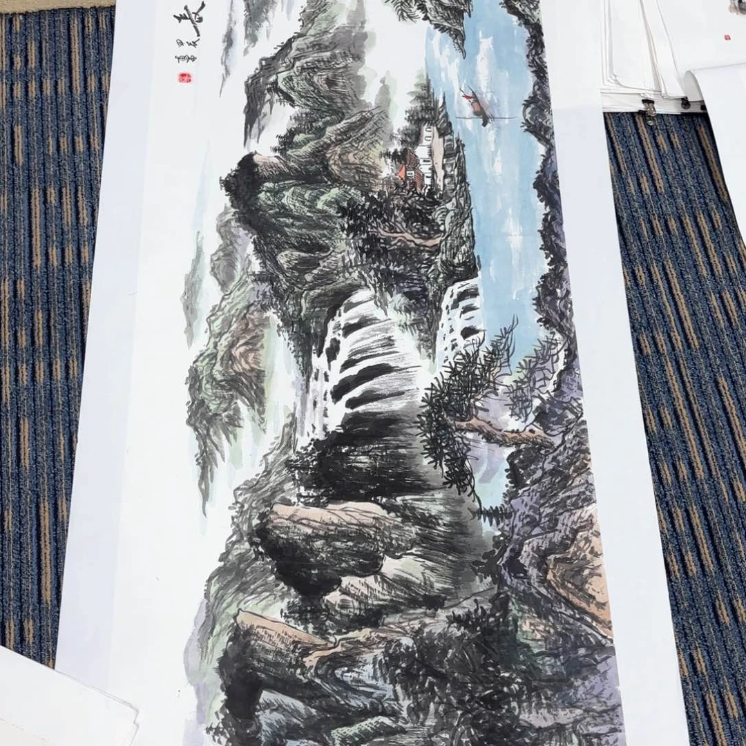 国画泉**夫甫富小六山水赵